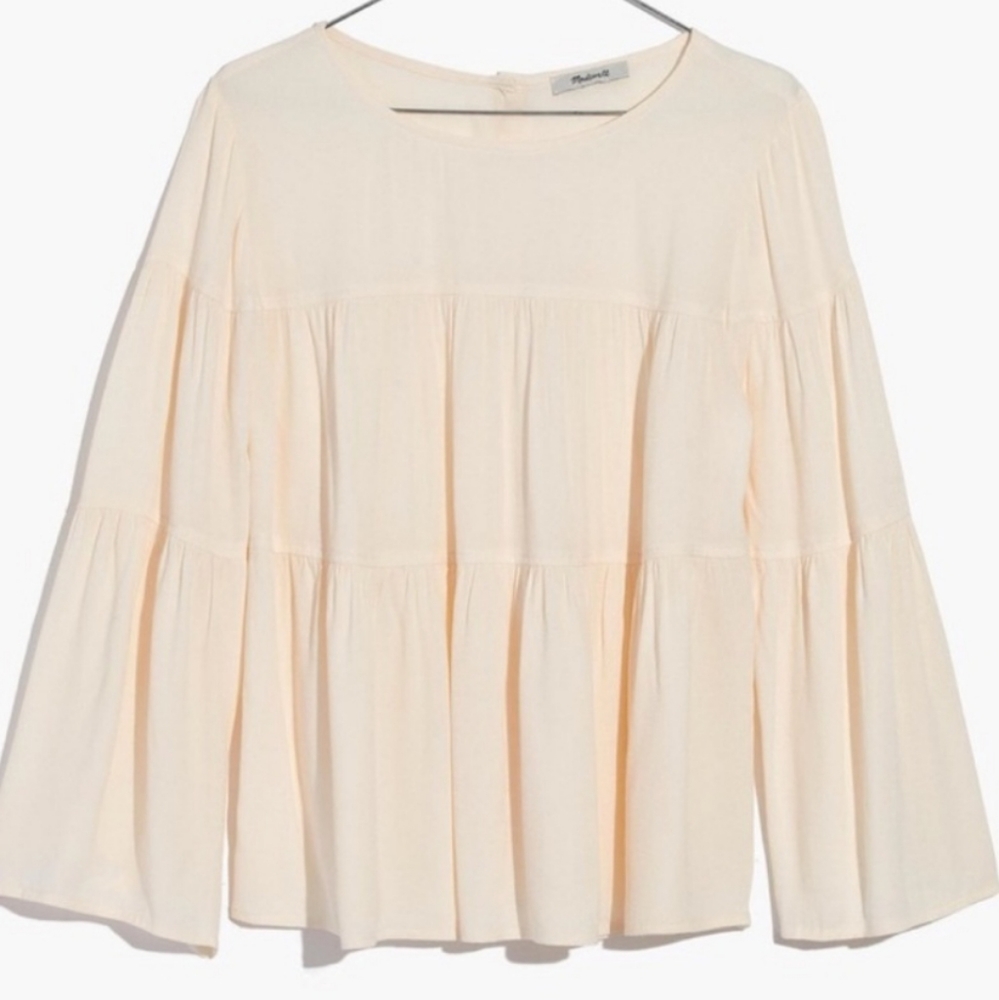Madewell Tiered Button Back Top L